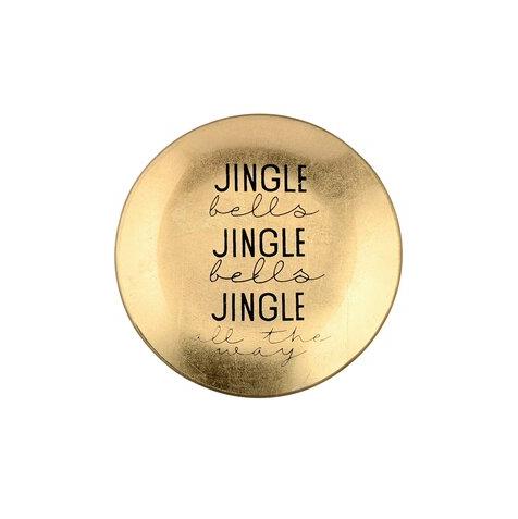 Runder GIft Company Love Plate Glasteller in Gold mit 