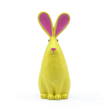 Lade das Bild in den Galerie-Viewer, Deko-Figur Hase gelb/pink, 37 cm
