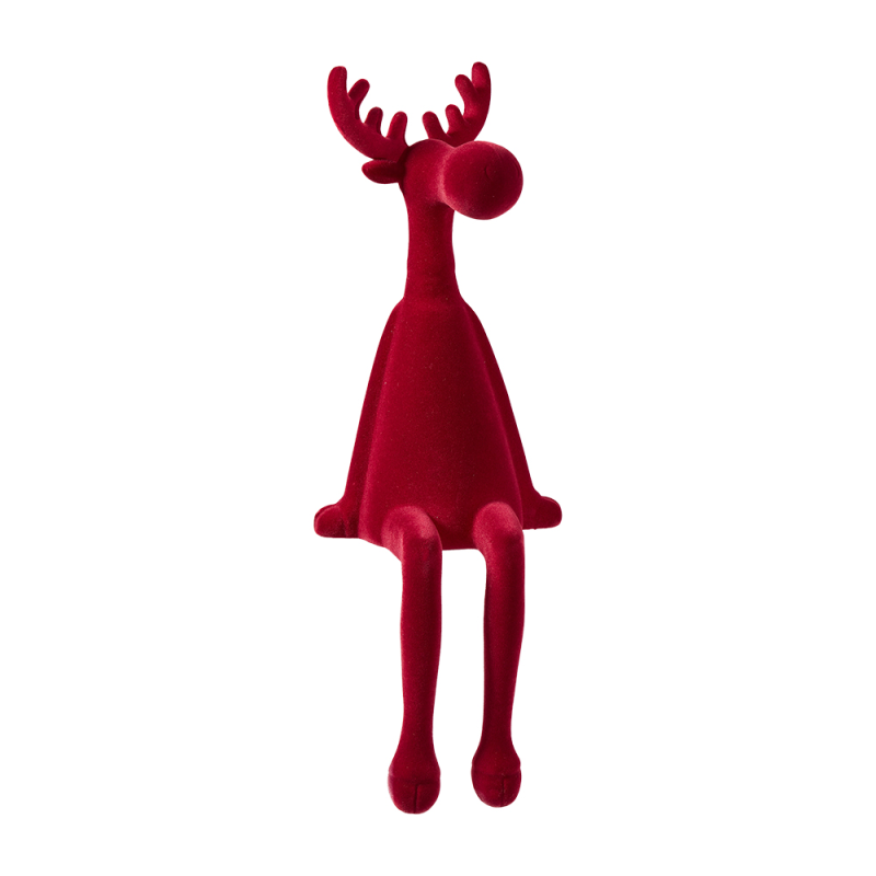 Kantenhocker Elch 55 cm, bordeauxrot