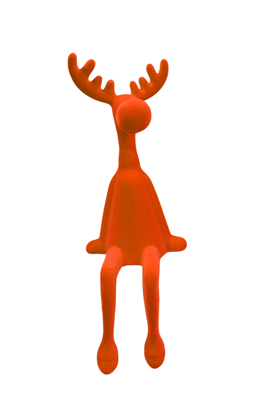 Kantenhocker Elch 25 cm, orange