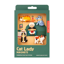 Lade das Bild in den Galerie-Viewer, Kikkerland 5er-Set Magnete &quot;Crazy Cat Lady&quot;
