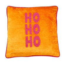 Lade das Bild in den Galerie-Viewer, Kissen &quot;HOHOHO&quot; 45 x 45 cm, orange
