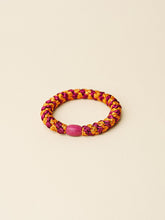 Lade das Bild in den Galerie-Viewer, Kknekki Haargummi "Bordeaux Orange Glitter Stripe"
