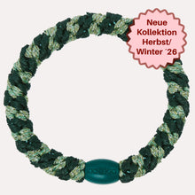 Lade das Bild in den Galerie-Viewer, Kknekki Haargummi "Jungle Pistachio Glitter Stripe"
