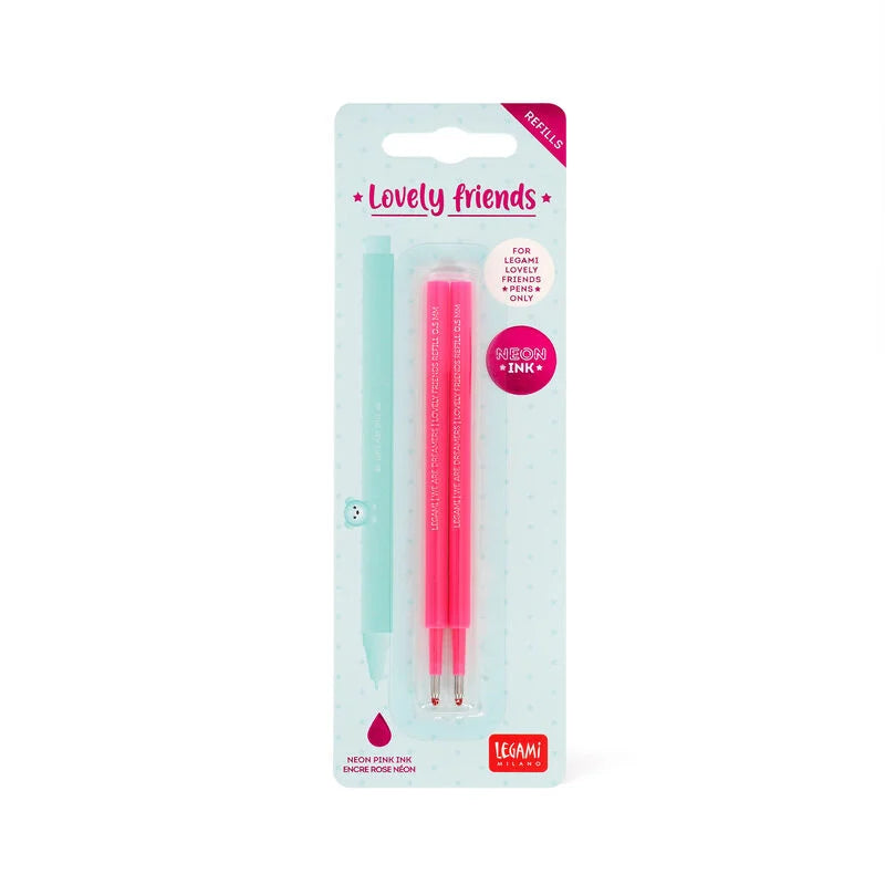 Legami 2er-Set Ersatzminen für Gelstifte, neonpink