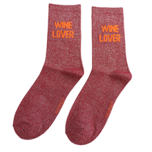 Lade das Bild in den Galerie-Viewer, Ms. Sparrow Glitzer-Socken "Wine Lover"

