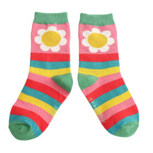 Lade das Bild in den Galerie-Viewer, Ms. Sparrow Kindersocken (4-6 Jahre) "Blume", bunt
