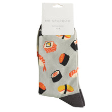 Lade das Bild in den Galerie-Viewer, Mr. Sparrow Socken &quot;Sushi&quot;, grau/grau

