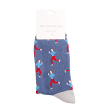 Lade das Bild in den Galerie-Viewer, Mr. Sparrow Socken "Jogger", blau/grau
