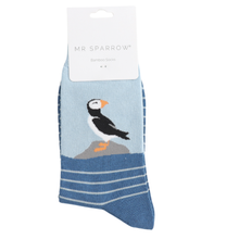 Lade das Bild in den Galerie-Viewer, Mr. Sparrow Socken "Papageientaucher", blau
