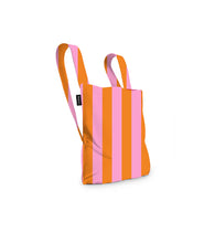 Lade das Bild in den Galerie-Viewer, Notabag 2-in-1 Tasche/Rucksack, orange/rosa gestreift
