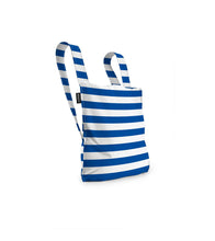 Lade das Bild in den Galerie-Viewer, Notabag 2-in-1 Tasche/Rucksack, marineblau/weiß gestreift

