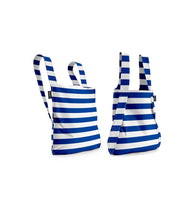 Lade das Bild in den Galerie-Viewer, Notabag 2-in-1 Tasche/Rucksack, marineblau/weiß gestreift
