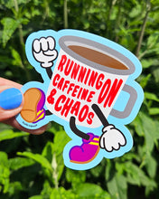 Lade das Bild in den Galerie-Viewer, Sticker "Running On Caffeine &amp; Chaos"

