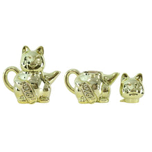 Lade das Bild in den Galerie-Viewer, Teekanne &quot;Lucky Cat&quot;, gold
