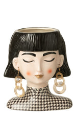 Lade das Bild in den Galerie-Viewer, Vase Frauenkopf &quot;Sixties Girl&quot;
