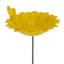Lade das Bild in den Galerie-Viewer, Vogeltränke Blume auf Stab, gelb
