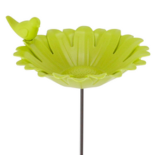 Lade das Bild in den Galerie-Viewer, Vogeltränke Blume auf Stab, grün
