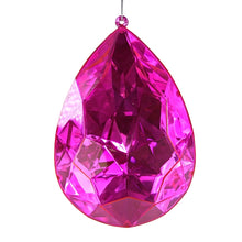 Lade das Bild in den Galerie-Viewer, XL-Anhänger &quot;Diamant&quot; Tropfen pink, 16x26 cm
