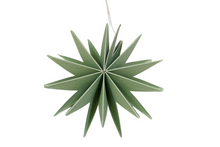 Lade das Bild in den Galerie-Viewer, 6er-Set Anhänger Papiersterne, grün
