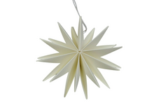 Lade das Bild in den Galerie-Viewer, 6er-Set Anhänger Papiersterne, naturweiß
