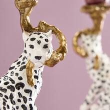 Lade das Bild in den Galerie-Viewer, 2er-Set Kerzenhalter &quot;Leoparden&quot;, 33 cm
