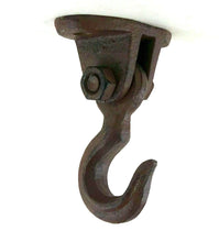 Lade das Bild in den Galerie-Viewer,  Beweglicher Deckenhaken aus schwarz-braunem Gusseisen. 
