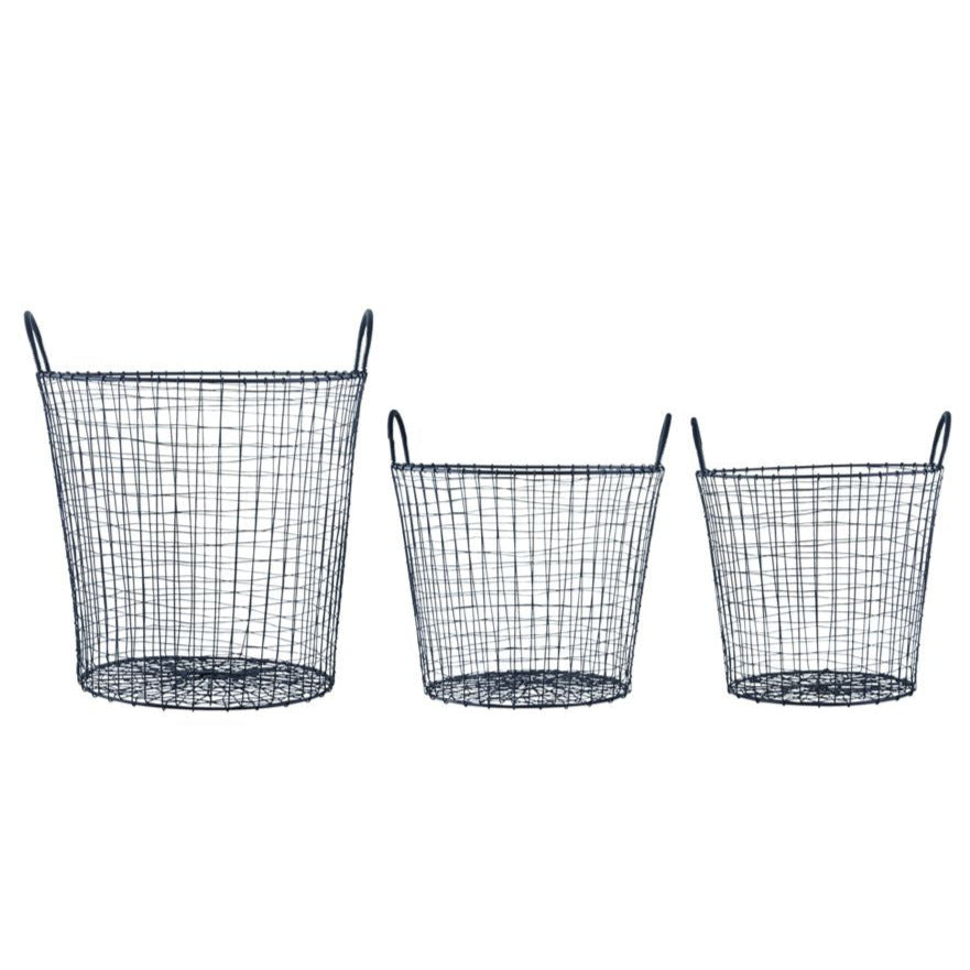 3er-Set Drahtkörbe 