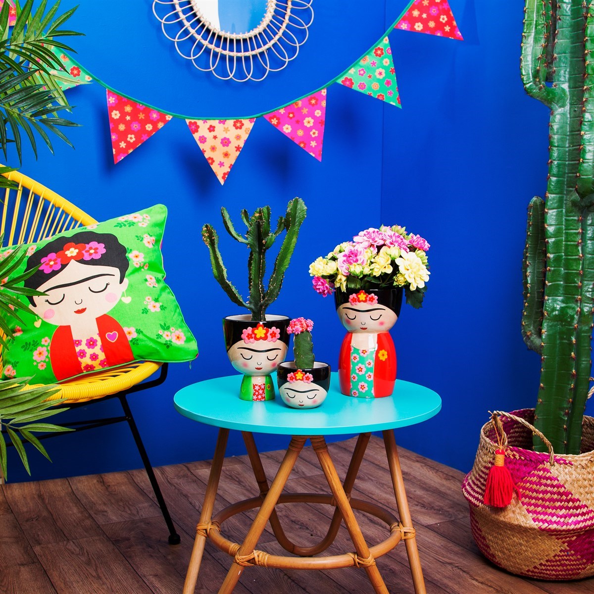 Vaso Fioriero Frida Kahlo In Ceramica - Decorativo Colorato Per Casa O Giardino - Foto 5