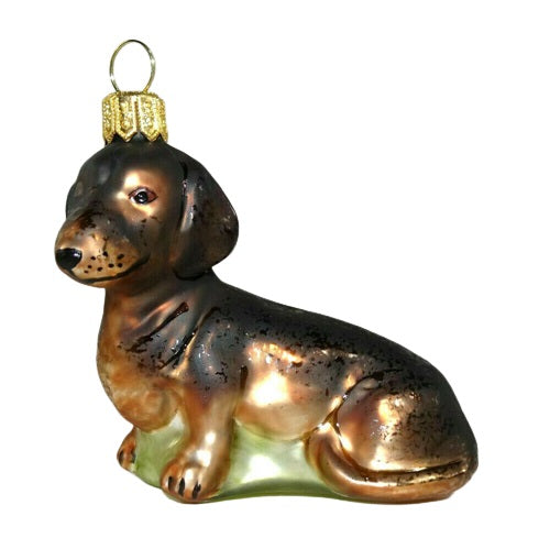 8x Dackel-Weihnachtsanhänger Aus Vlies – Niedlicher Baumschmuck, 15 Cm – Perfekt Für Festliche Dekoration