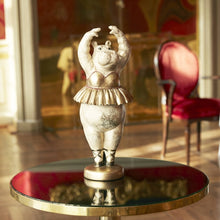 Lade das Bild in den Galerie-Viewer, Werner Voß Hippo-Ballerina Figur in Form eines Nilpferd, das Pirouetten dreht.
